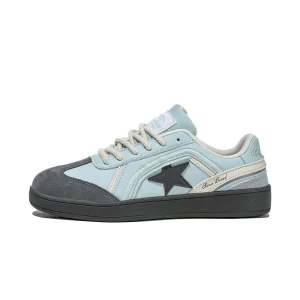 009 Men’s High Top Lace-Up Genuine Leather Winter Lightweight Fashion Skate Shoes Anti-Odor Sweat-Absorbent