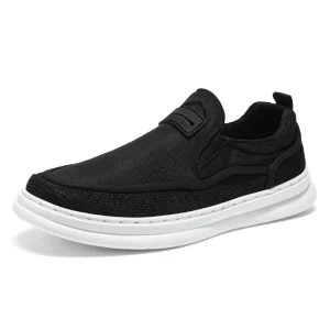 39-44 Men’s Slip on Canvas Loafers Breathable Outdoor Walking Shoes Rubber Eva Fashionable Running Toes Design