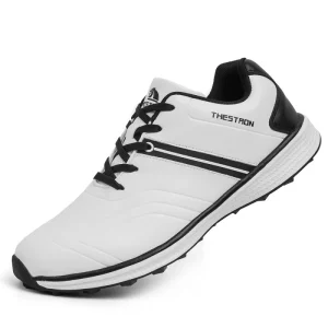 516 Solid Lace Up Leisure Golf Shoes Men’s Fixed Spike Design Breathable Non slip Caddie Shoes All Seasons