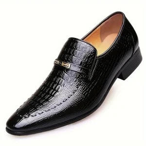 Alligator Leather Shoes for Men Large Size Low Top Men’s Casual Shoes Embossed Leather Shoes