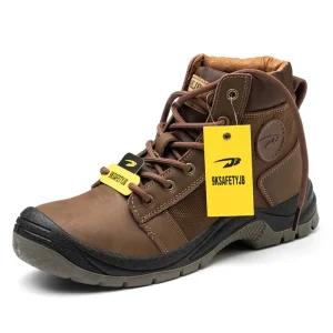 Anti scald Loggers Boots Steel Toe Safety Boot Men’s Safety Shoes Non slip Puncture Proof Security Shoes for Work