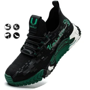 Anti slip Men Safety Shoes With Steel Toe Comfortable Sneakers Industrial Safety Work Shoes for Construction Worker