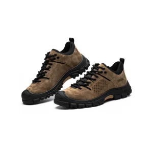 Anti slip Woodland Light Weight Safety Shoes Steel Toe for Workers Leather Work Shoes with Steel Toe for Men’s Working Shoes