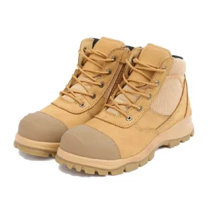 Australian Men’s Breathable Steel Toe Safety Boots Zipper Miner Shoes with Foot Protection Safety Shoes