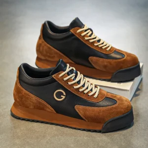 Autumn New Men’s Toe Nappa Leather Shoes Simple All match Casual Forrest Gump Travel Cross border Large Size