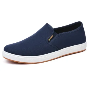 Autumn Style Men’s Low Top Breathable Casual Slip On Design Canvas Shoes with Insole Factory Sale