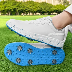 B06 Spiked Golf Shoes Men Casual Board Style Leather Golf Sneakers Waterproof Size 39-48 Factory Direct