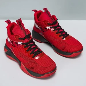 Basketball Shoes, Spring Autumn Breathable Fly-woven Surface, Lace-up Thick-soled Sports Outdoor Casual Running Men’s