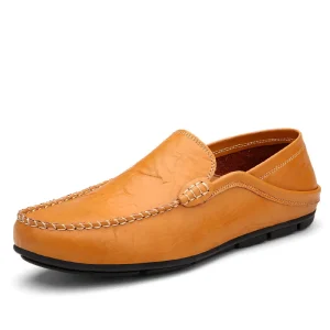 Big 37-47 Size Spring and Autumn Men’s Genuine Leather Upper Dress Shoes Soft and Comfortable Fashion Business Shoes for Men