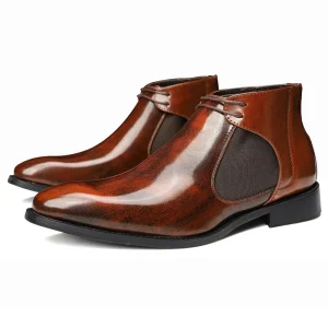 Big Size 48 US14 Men’s Genuine Leather Causal Dress Shoes Oxfords Soft Sole Ankle Boots for Men Round Toe
