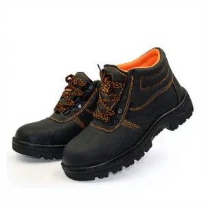 Black Low & High Top Unisex Steel Toe Leather Safety Shoes Anti slip Construction Work Shoes Customizable