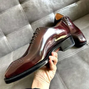 Blake Handcrafted Leather Shoes with Color Polishing and Soles Sewing Business Formal Oxford Fashionable Men’s Shoes