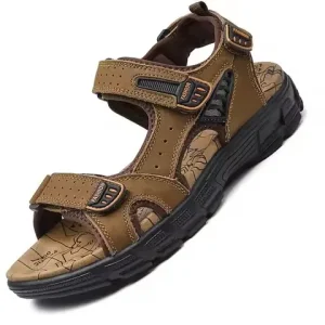 Brand Classic Mens Sandals Summer Genuine Leather Sandals Men Outdoor Casual Lightweight Sandal Fashion Men Sneakers Size 38 48