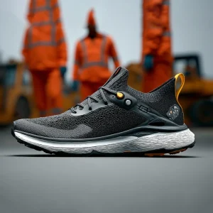 Breathable Safety Sneakers TPU Shield Composite Toe Work Shoes For Upper Lightweight Rubber MD Anti Slip