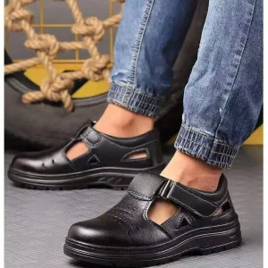 Breathable Summer Safety Shoes Men’s Anti-smash Puncture-resistant Deodorizing Sandals Electric Welding Industry Work Shoes