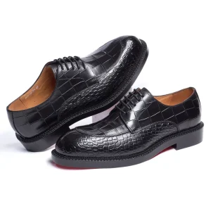 British Genuine Leather Men’s Formal Shoes Luxury Business Design Lace-Up Closure Handmade Pattern