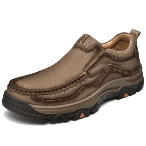 Business Casual Men’s Front Lace up Breathable Comfortable Casual Sneaker Slip On Outdoor Climbing Shoes for Man