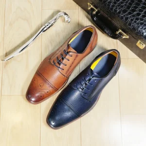 Business Men’s Formal Leather Shoes Party Wedding Men’s Leather Dress Shoes Delicate High Quality Men’s Shoes