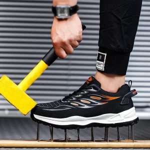 CEATSAFETV Breathable Industrial Construction Sneakers Men’s Work Safety Shoes Puncture Proof Anti skid Steel Toe Work Shoes
