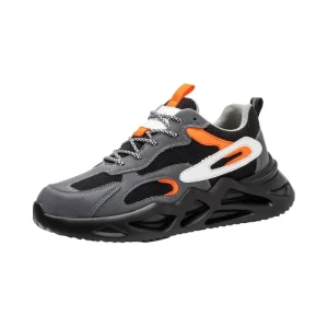 CHITED Lightweight Steel Composite Toe Work Safety Shoes Wide Fit Slip Resistant Design for Men Women in Summer
