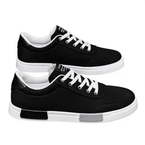 Canvas Men’s Lace-Up Shoes Spring Breathable Casual Korean Style Low-top Sneakers Trendy Versatile Flat Rubber Outsole