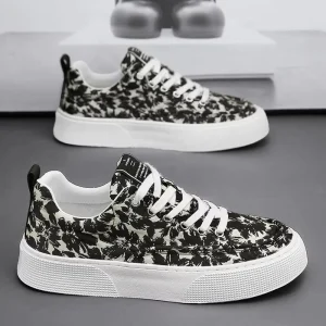 Canvas Summer Breathable Trend Men’s Casual Flat Shoes for Teenagers