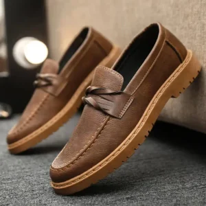 Casual Men’s Breathable Slip-On Flat Dress Walking Sports Sneakers with Rubber Outsole for Summer Spring