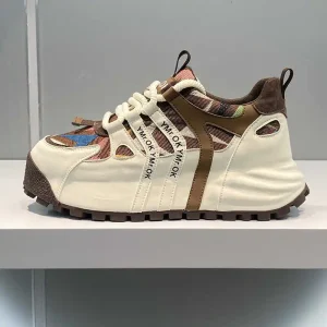 Casual Men’s Shoes Breathable Versatile Thick-soled Height-increasing White Trendy Lightweight Athletic Sneakers