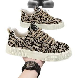 Casual Sneakers New Breathable Campus Style Thick Soled Canvas Material Men’s Casual Sneakers for Walking