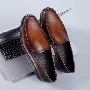 Casual Summer Soft Leather Men Loafers Shoes Comfortable Slip-On Loafer Shoes for Men Party Business Shoes