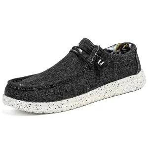 Casual Trendy Canvas Men’s Loafers Slip-On Lazy One-Step Shoes for Couples Comfortable Slip-On Men’s Canvas Shoes