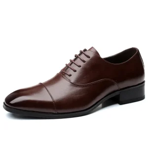 Chaussures Pour Hommes Microfiber Leather Upper Men Oxford Dress Shoes Elevator Dress Shoes Oxfords Lace Up Shoes for Men