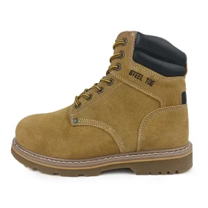 China Manufacture Welted Steel Toe Cow Leather Industrial Safety Shoe Men’s EH Construction Protective Security Work Shoe Boot