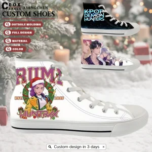 Christmas Trends Custom Classic High Top Skateboarding Logo Sneakers Men Canvas Summer Shoes