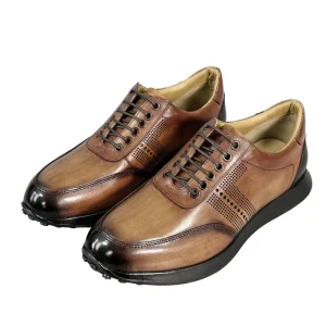 Classic Men’s Casual Leather Shoes Lace-up Luxury Handmade Leather Shoes