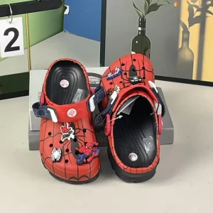 Classic Summer Fashion Thong Sandals Spider Man Collaboration Men’s Women’s Waterproof Lighted Animal Prints EVA Upper Non Slip
