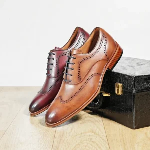 Classical Oxford Leather Shoes for Men Comfortable Men’s Leather Dress Shoes Stylish Customized Shoes
