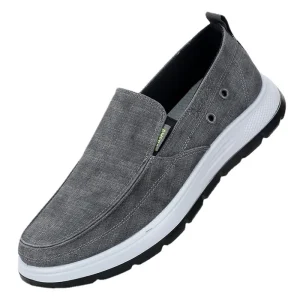 Cloth Upper Soft PU Sole Men’s Canvas Trend Fitness Walking Shoes Lightweight Walking Jogging Loafers for Men