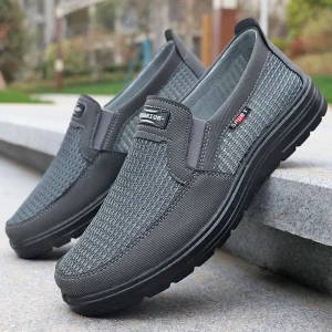 Comfortable Casual Men Flat Shoes Big Size Mesh Breathable Soft Sole Shoes