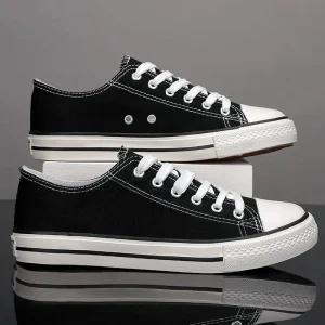 Couple-style Canvas Shoes Women’s Casual Shoes Rubber Sole Men’s Cloth Shoes Low-top Vulcanized Shoes