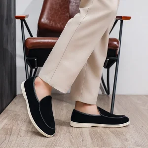 Cross border Men’s Summer Shoes Large Size Casual Single layer Soft Bottom Flat Bottom Lazy Slip on Sneakers Wear resistant