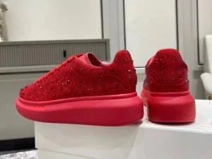 Crystal Diamond encrusted Casual Shoes with Thick soled Luxury Designer Drop shipping Sneakers for Men and Women Daily Life