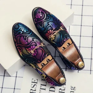 Custom Leather Shoes Brand Loafers Mens Casual Wedding Dress Shoes 38-46