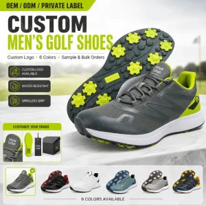Custom Logo Men’s Waterproof Golf Shoes Lightweight Breathable Anti Slip Golf Sneakers for Men OEM Men Golf Shoes