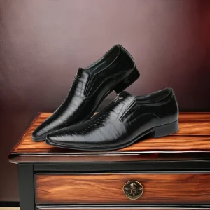 Custom Mens Leather Loafers Casual Shoe Men PU Brown Black Wedding Party Business Office Men’s Dress Shoes Italian