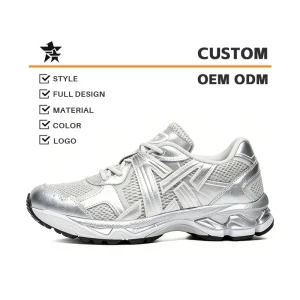 Custom Men’s Lightweight Walking Shoes Classic Fashion Mesh Upper Running Tennis Style Sneakers with Logo