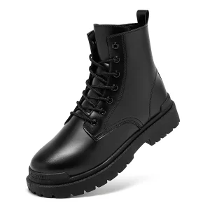 Custom Men’s Western Work Boots High Top Zipper Up Breathable Light Weight Summer Winter PU Cotton Fabric Rubber Solid