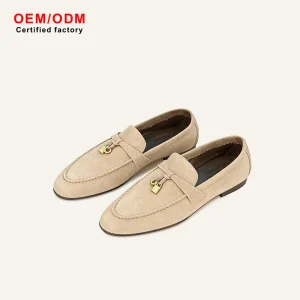 Custom Retro Fashion Trend Comfort Soft Cashmere Upper Waterproof Lightweight Breathable Lined Slip On Toe Men’s Women’s Loafers