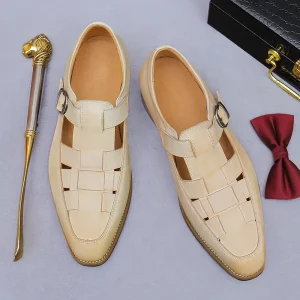Custom made Men’s Pointed toe Comfortable Breathable Stylish Spring Wedding Party Casual Formal Oxford Office Shoes