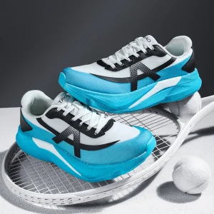 Customization Men’s Casual Breathable Lace-Up Mesh Sneakers Sporty Court Fashion Trend with Soft Anti-slip Upper Cloth